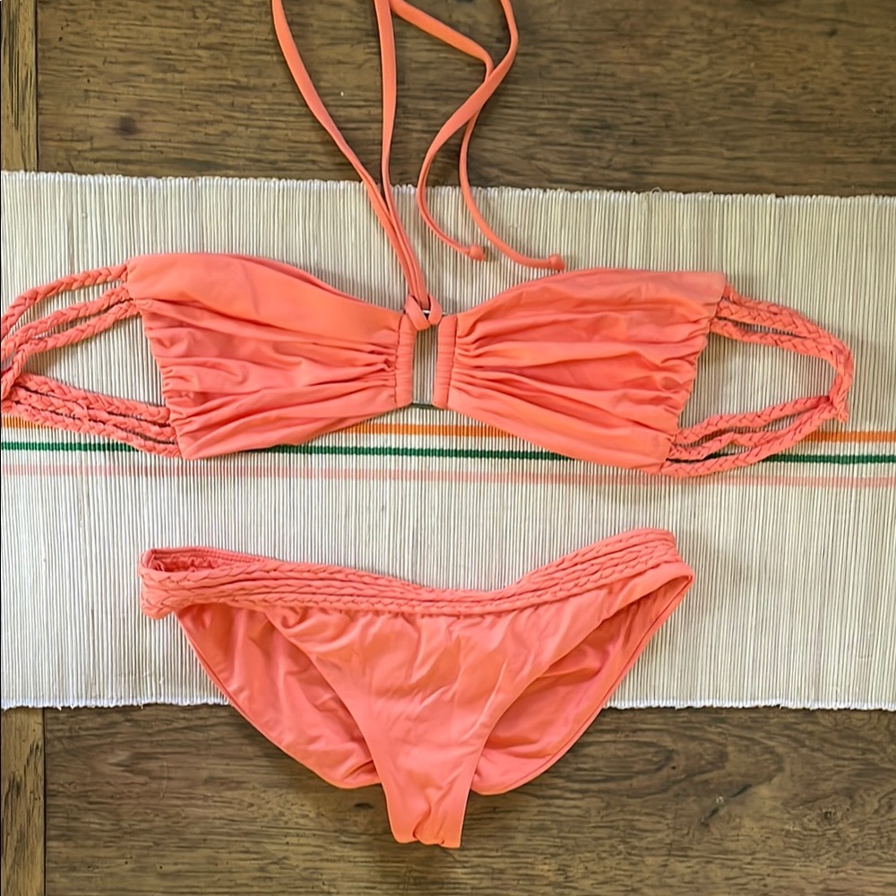Boys and Arrows Coral Bikini Set in size S